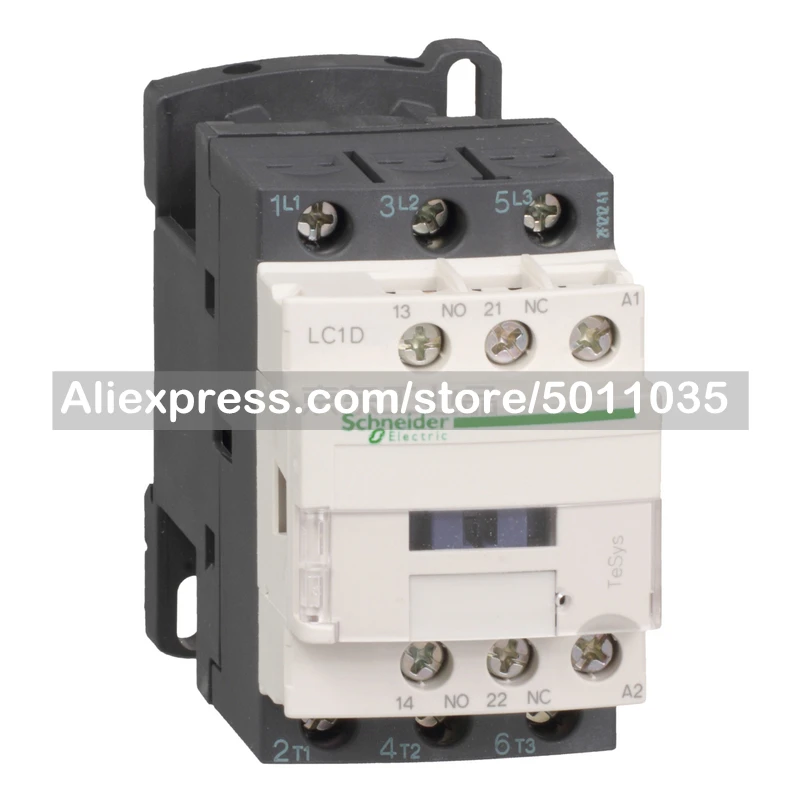 

LC1D09U7C Schneider Electric domestic TeSys D series three-pole AC contactor, 9A, 240V, 50/60Hz; LC1D09U7C