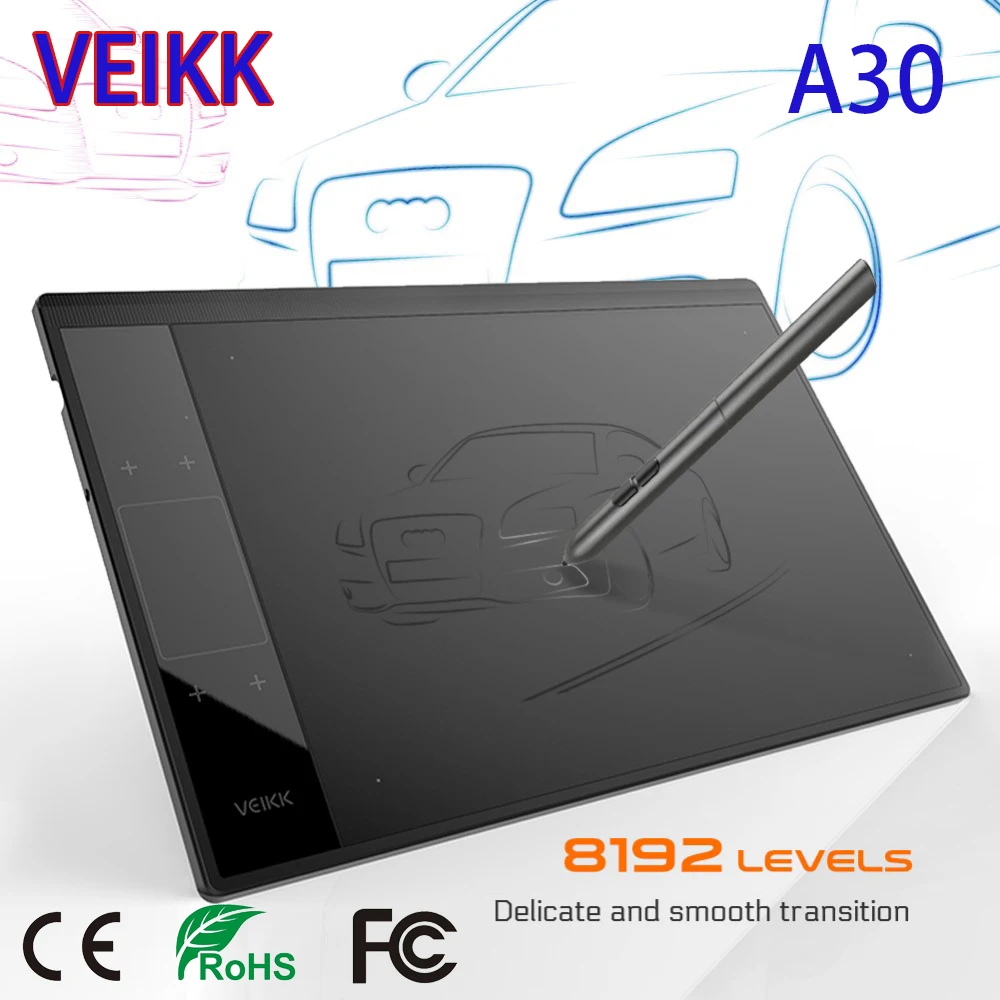 VEIKK A50 A30 Digital Tablet Graphics Drawing Tablet 