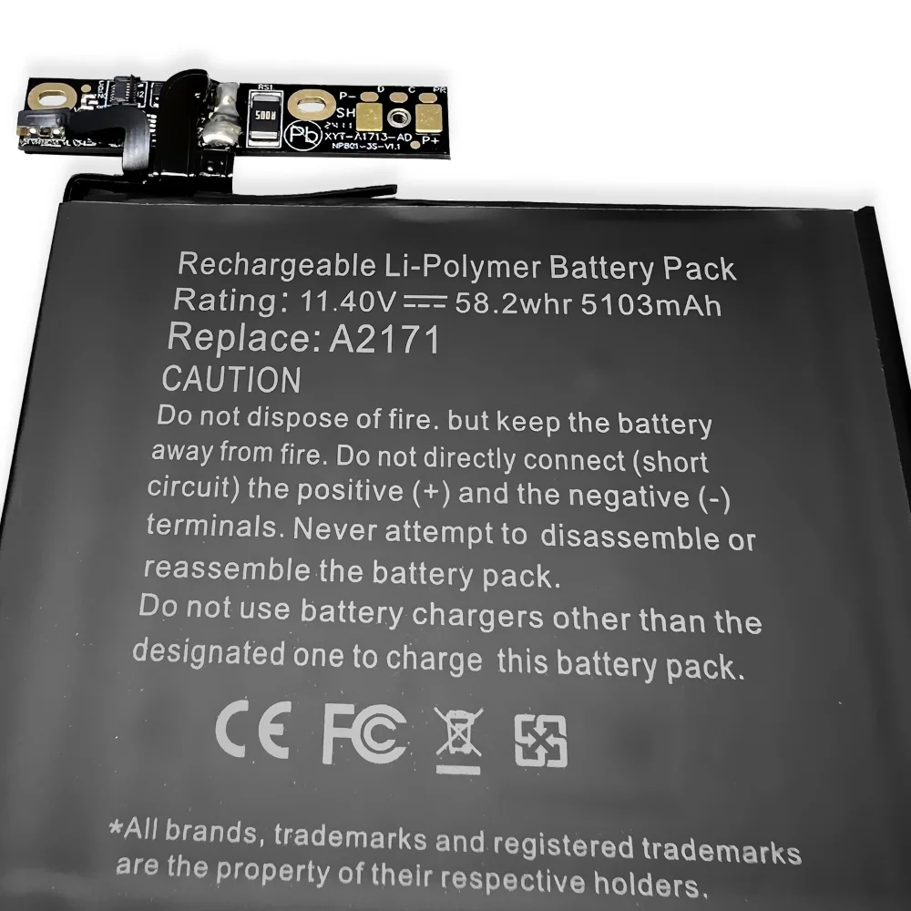 A2171 11 41 В 5103 мАч Аккумулятор для ноутбука Apple MacBook Pro 13-дюймовый сенсорный A2159 (2019) 1 7