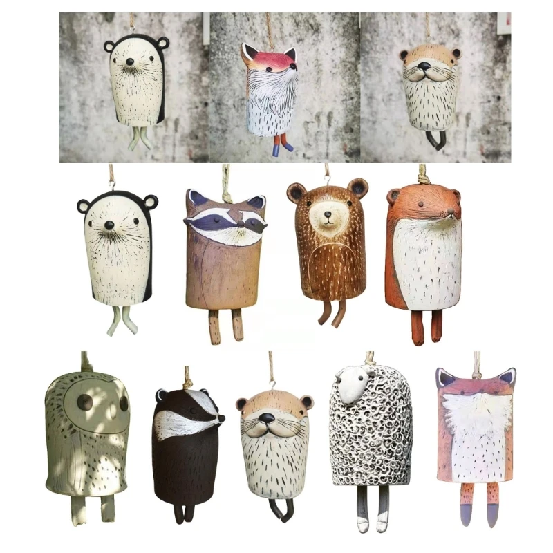 

RusticWindbell Animal Wind Chimes BohoHandmade Decoration Ornament for Window