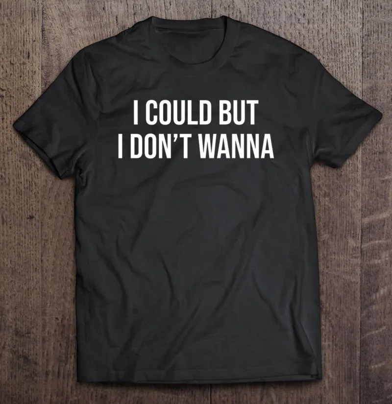 

Я могу, но я не хочу, футболка оверсайз в Корейском стиле, Мужская хлопковая футболка, мужская спортивная хлопковая футболка, манга