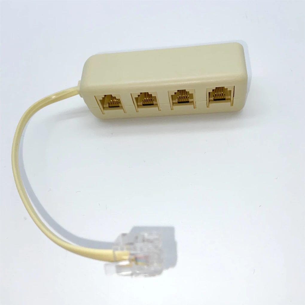 

Сменный разветвитель телефонной линии, портативный многоразовый съемный 4-ходовой кабель-конвертер, разъем RJ11