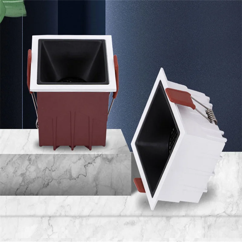 

Honeycomb Square Nest Anti Glare COB Recessed Downlight 7W 10W 12W 15W 20W LED Ceiling Spot Light for Bedroom Indoor lighting