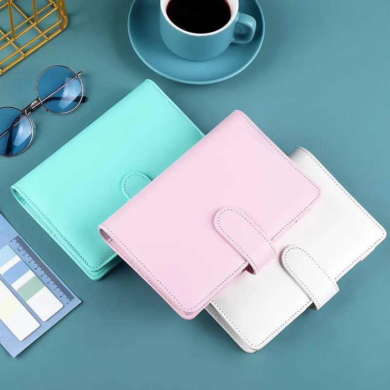 

A6/A5 PU Leather DIY Binder Notebook Cover Diary Agenda Planner Paper Cover School Stationery