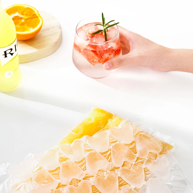Экологичные одноразовые пакеты для льда прозрачные самозапечатывающиеся