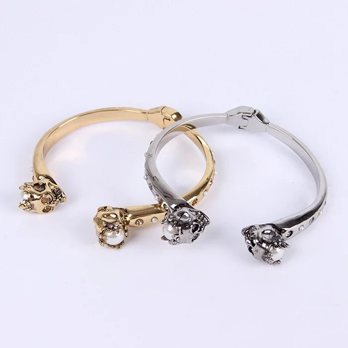 

Retro European and American New Brass Skull Open Bracelet Fashion Bracelet