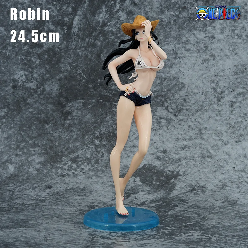

One Piece Anime Glitter Очаровательный купальный костюм Robin Sexy Robin Sling, золотые и белые фигурки слингов, живописные украшения, кавайные игрушки
