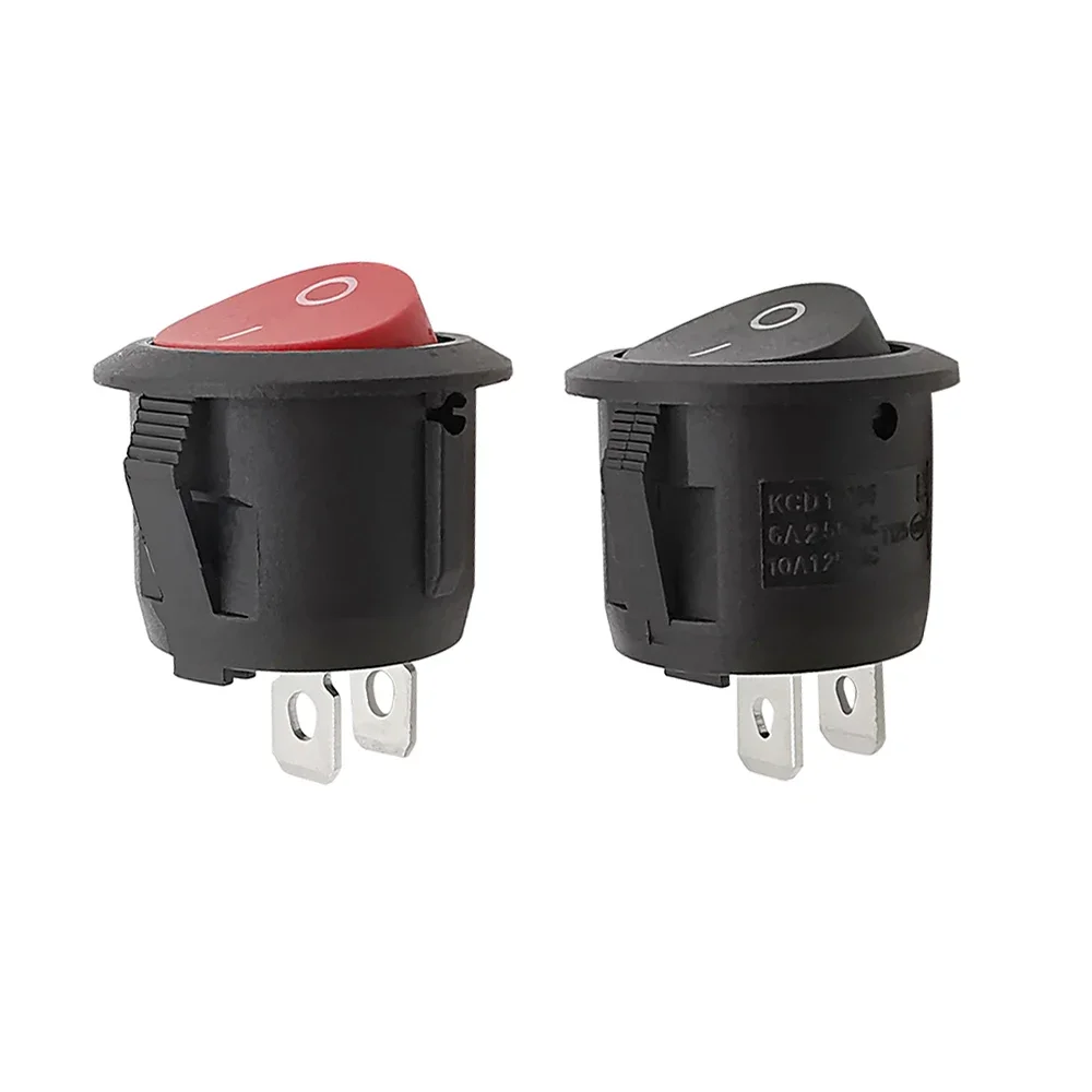 5 шт. круглые мини-клавишные Переключатели диаметром 20 мм 2 контакта 250 В/6 А 125 В/10