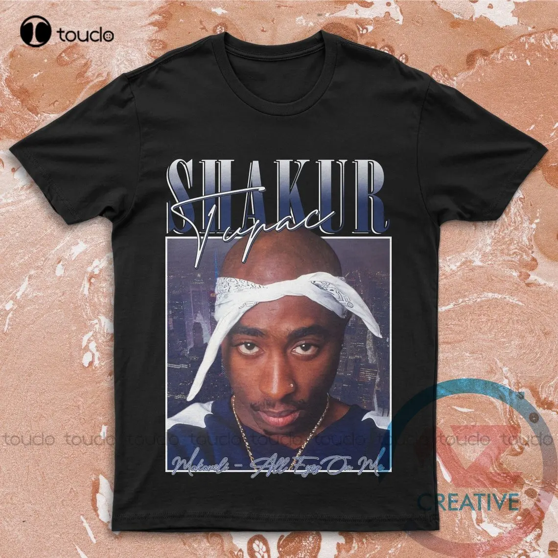 

Унисекс футболка Tupac Shakur 2Pac All Eyez On Me, хлопковая Футболка Tupac Shakur Makaveli, футболка Rapper, женская униформа