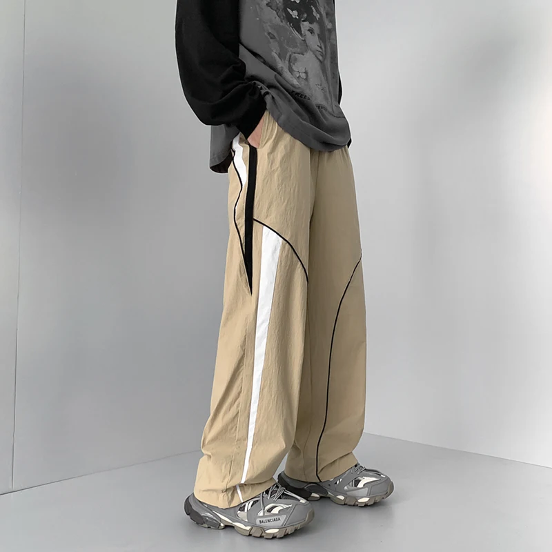 Мужские полосатые мешковатые брюки-карго y2k спортивная одежда спортивные брюки с