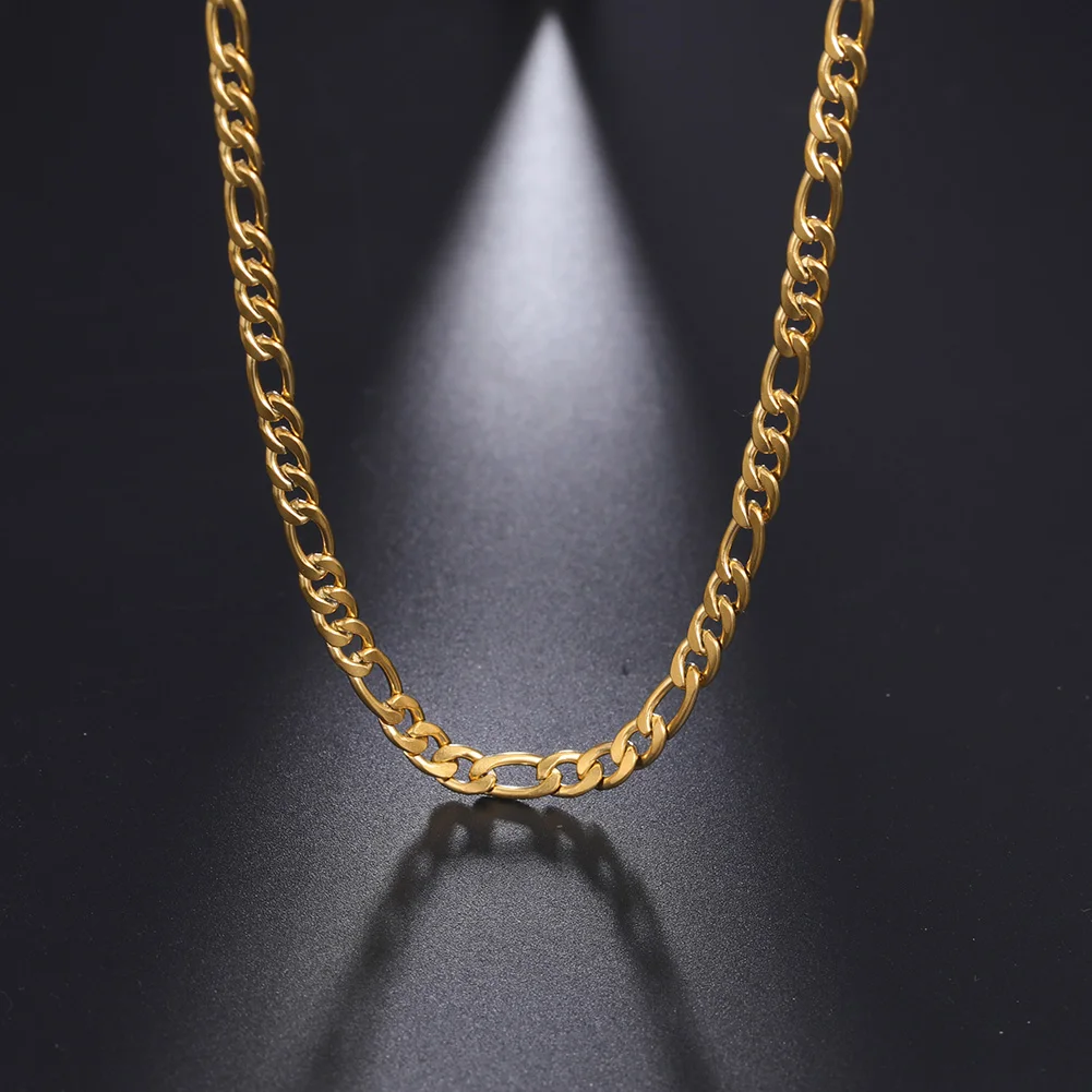 

Men's and Women's Stainless Steel Long Chain Necklace Hip Hop Simple Fashion Jewelry Accessories Choker Valentine's Day