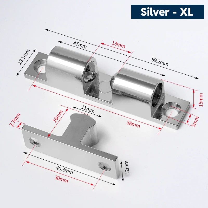 

Магнитная дверная защелка из нержавеющей стали для мебели, блокировочный переключатель, шасси, пружинный шариковый шкафчик, регулируемая дверная пряжка