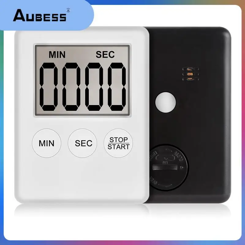 

Square Kitchen Timer Large Display Cooking Countdown Alarm Super Thin Lcd Digital Screen Magnet Stopwatch Clock Mechanical