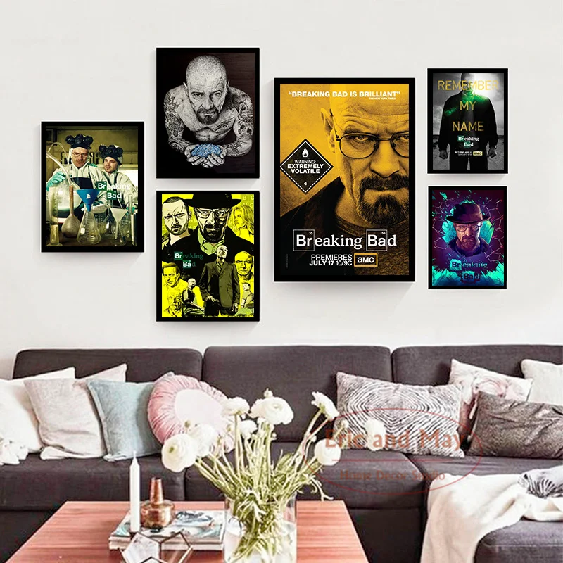 Картинка &quotво все тяжкие&quot настенные картины для гостиной ВИНТАЖНЫЙ ПЛАКАТ