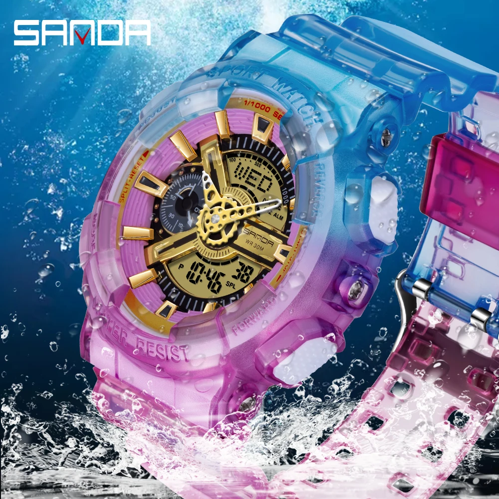 

SANDA Top Brand New Men's Watches 5ATM Waterproof Sport Military Wristwatch Quartz Watch for Men Clock Relogio Masculino 3125G