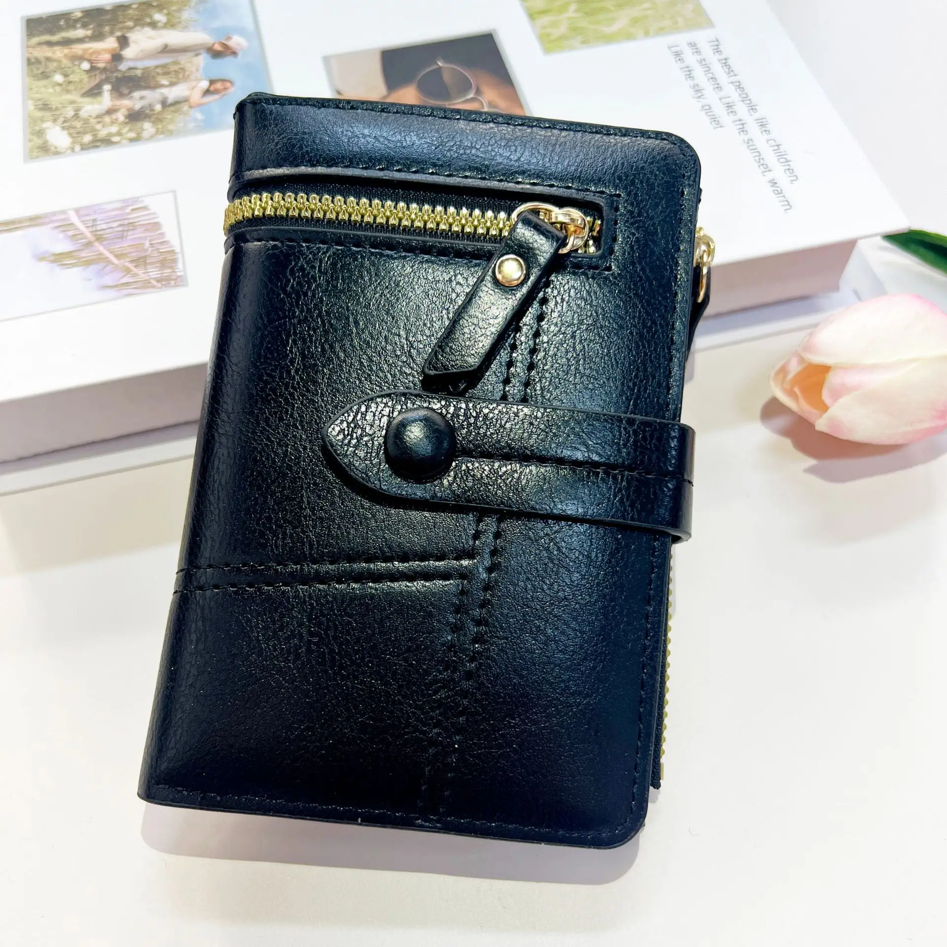 Новый женский короткий кошелек из искусственной кожи на молнии, кошелек Billetera Mujer Carteras De Mujer Tarjetero Sac Femme (art.: 3920cf642c83a) - 3920cf642c83a