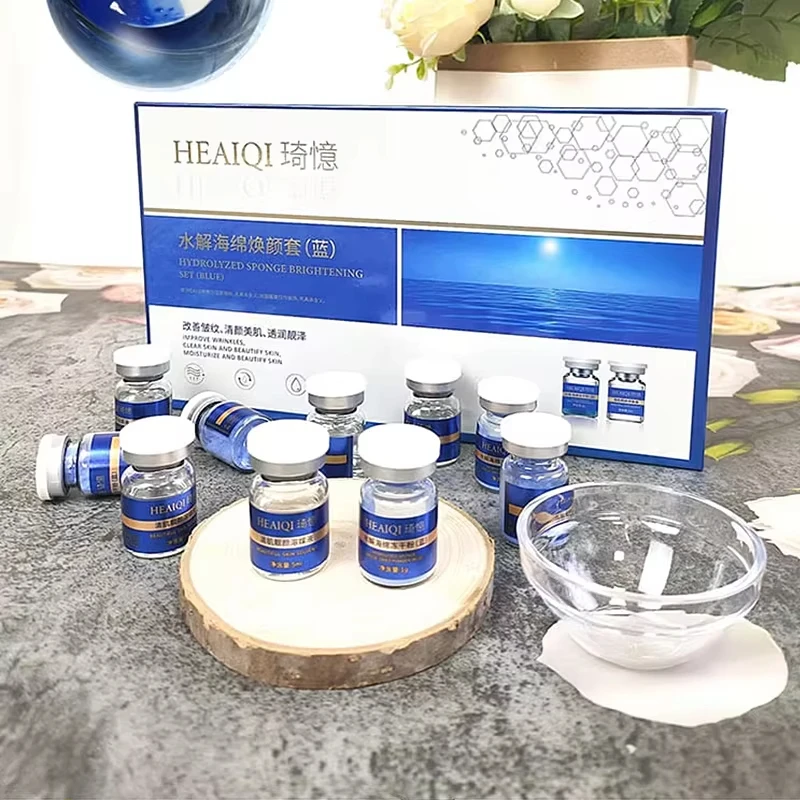 Набор для ухода за кожей: синие губчатые спикулы, микрокристаллический лиофилизированный порошок, 80% натуральный биологический экстракт для лечения акне (art.: 3920d9c5c1148) - 3920d9c5c1148