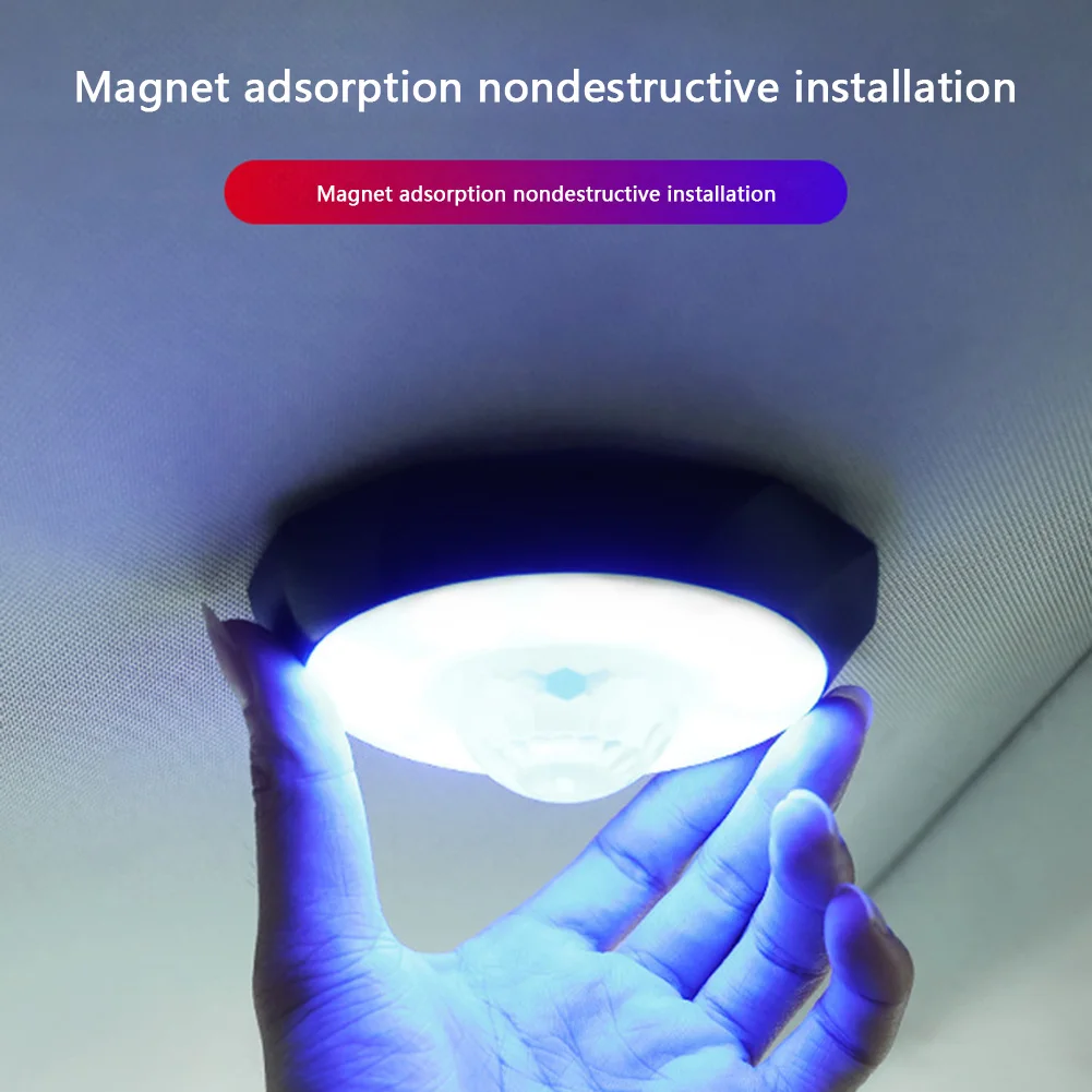 

Auto Roof Magnet Lamp Car-styling USB Charging Car Interior Atmosphere Lamp Ceiling Sound Activated Party Light