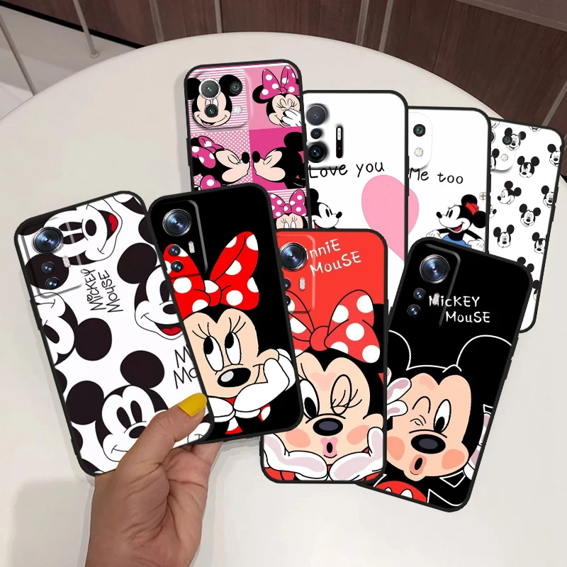 

Mickey and Minne BFF For Xiaomi Mi 12 12T 11 10 11T 10T 9T 9 8 Note 10 Ultra Pro Lite Soft Silicone Black Phone Case