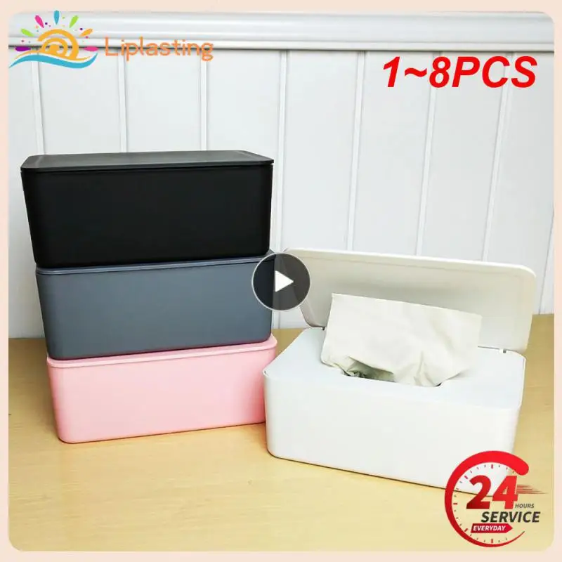 

1~8PCS wet and dry tissue box baby portable plastic baby wet wipes napkin press tissue box holder container baby care