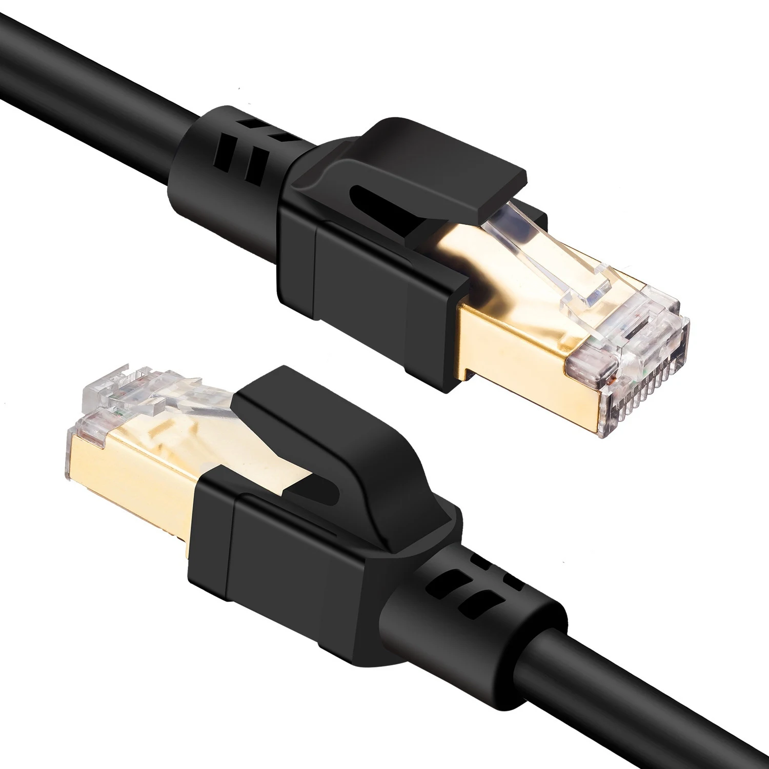 Ethernet-кабель Cat8 40 Гбит/с 26AWG совместимый с Cat 6E позолоченным разъемом RJ45 для