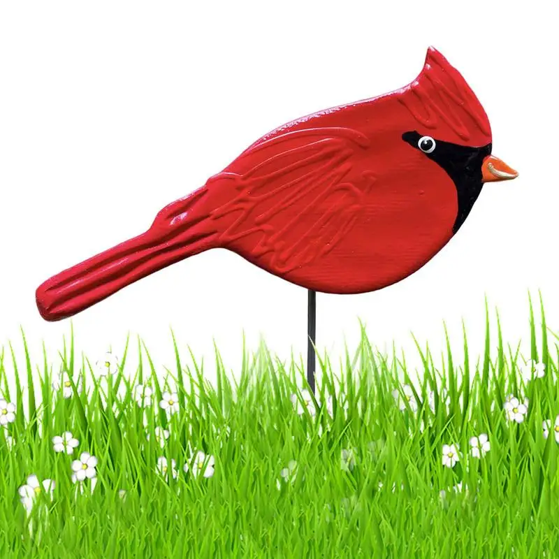 

Beautiful Vibration Metal Red Bird Yard Garden Decor Garden Yard Bird For Home Courtyard Bird Shape Lawn Ornaments
