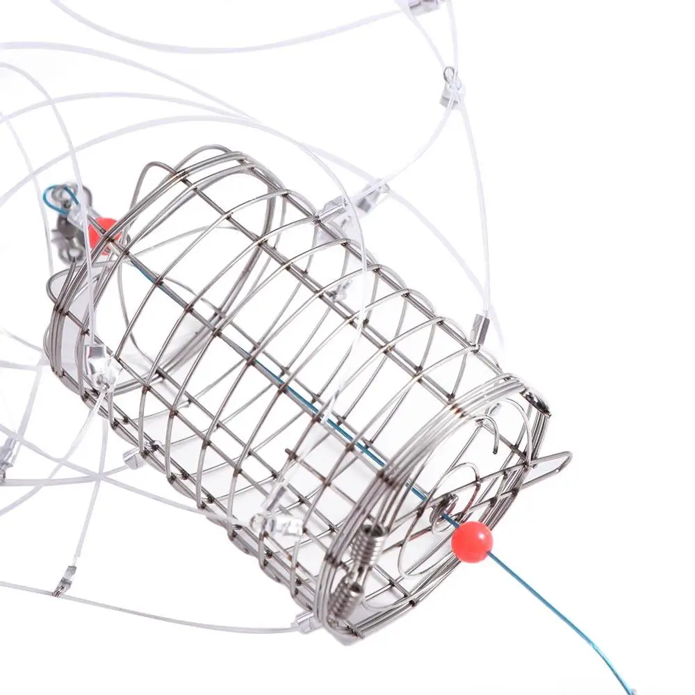 Инструмент для ловли крабов из нержавеющей стали ловушка приманки клетка рыбы 8