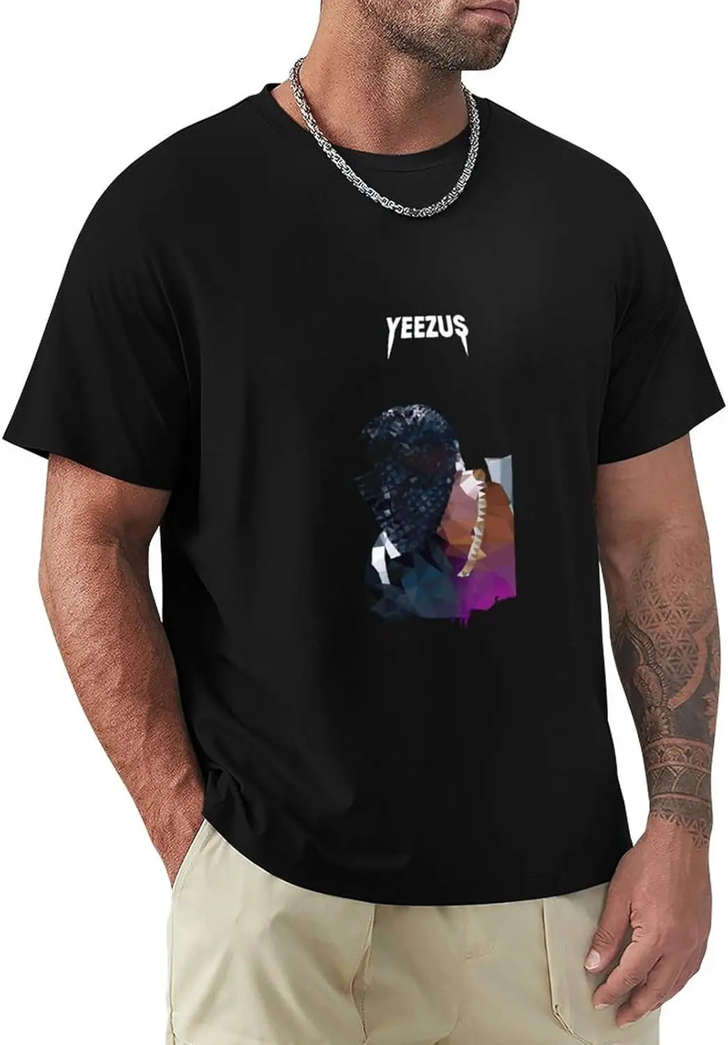 Футболки для мужчин Yeezus Летние топы с короткими рукавами