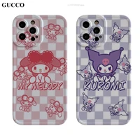 sanrio kuromi my melody iphone case for iphone 13 12 11 pro max case xs x xr 7 8 plus women girl trendy luxury aesthetic y2k 90s