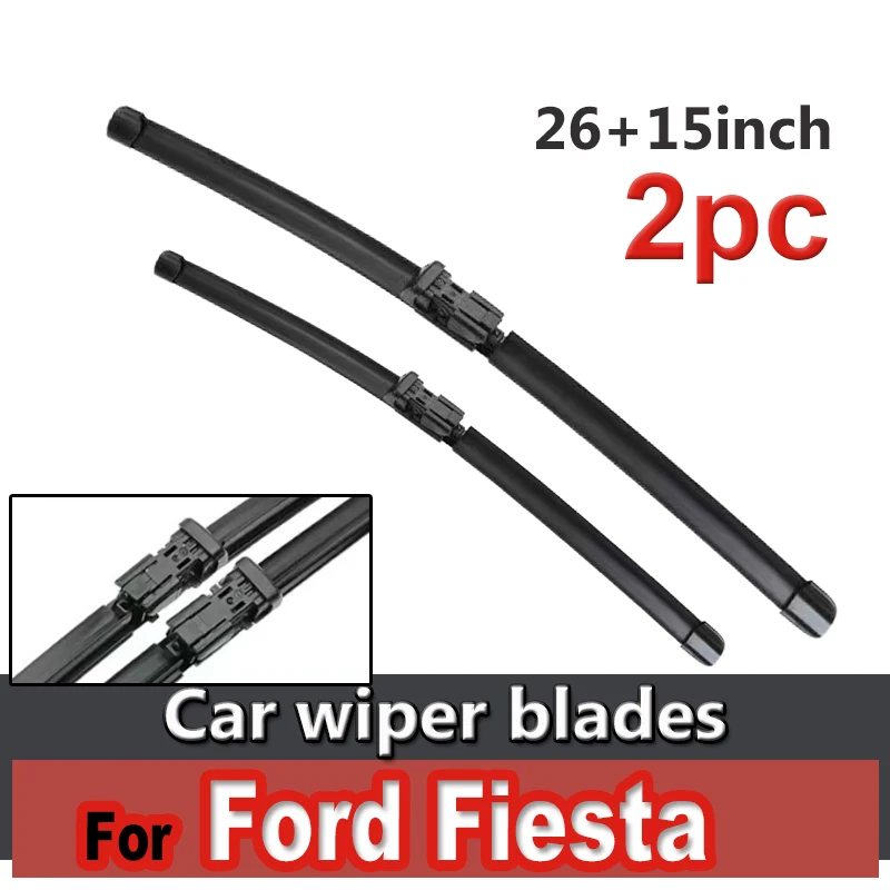 

Wiper LHD & RHD Front Wiper Blades For Ford Fiesta MK6 (MK7 in UK) 2008 - 2017 Windshield Windscreen Front Window 26"15"