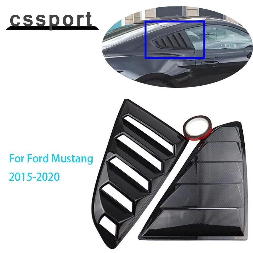 2 шт. жалюзи спойлер панель Задняя боковая крышка окна четверть для Ford Mustang 2015-2018