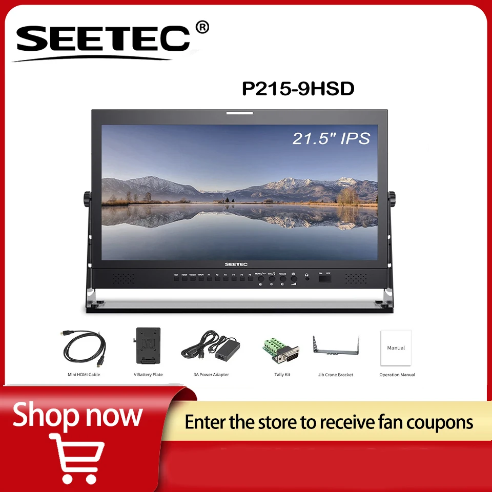 

Seetec P215-9HSD 21.5" IPS 3G-SDI HDMI Broadcast Monitor Full HD 1920x1080 Desktop LCD Monitor for Video Movie Recording