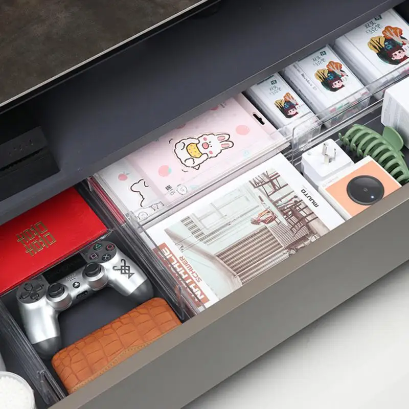 

Adjustable Storage Drawers Divider Retractable Drawer Dividers Storage Box Bins Case Trays For Socks Makeup Groceries Bathroom