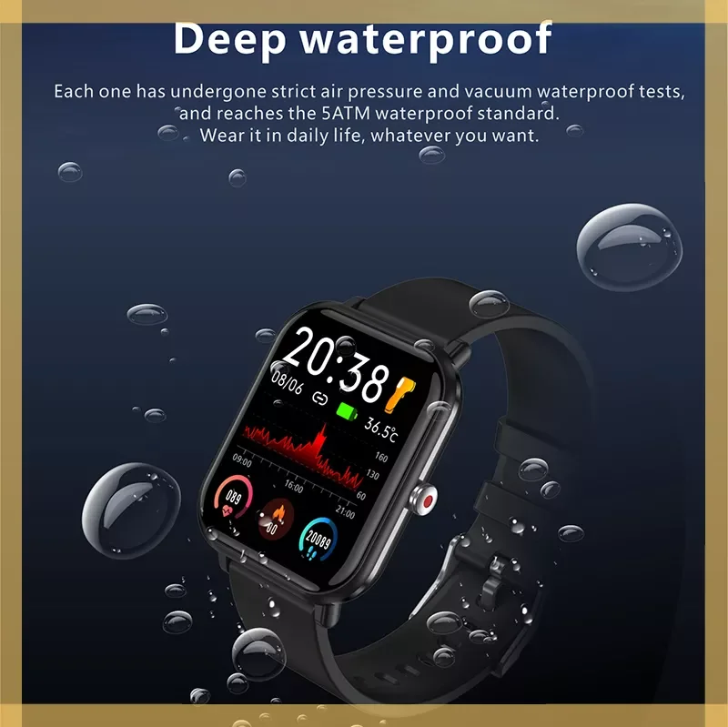 

Smartwatch Body Temperature Detection Fitness Tracker Watches Bluetooth Weather Forecast IP68 Waterproof Smart Watch