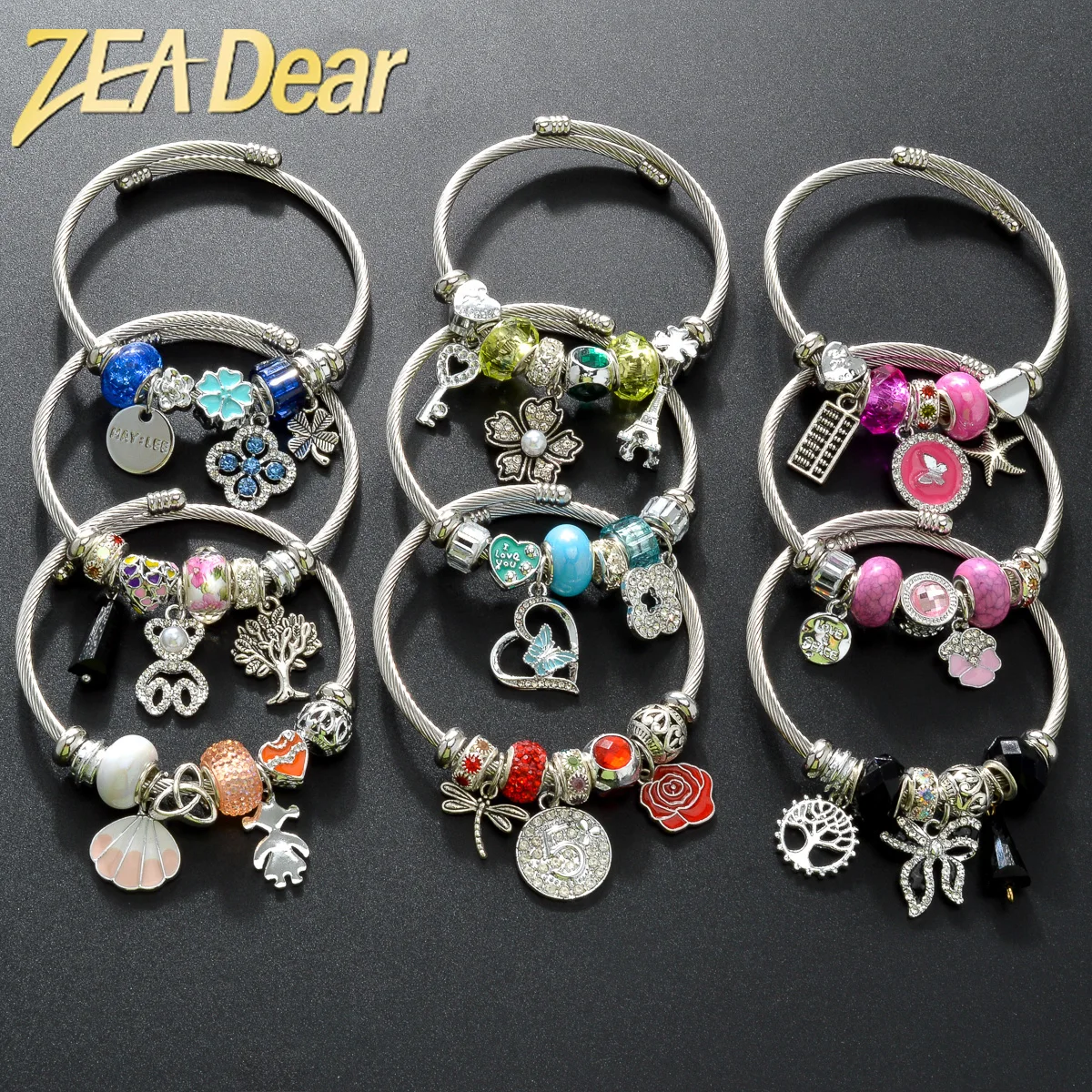 Ювелирные изделия ZEADear серебряный проволочный браслет из нержавеющей стали