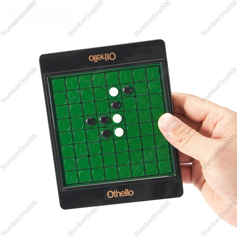 Othello Black and White Flip Chess Pocket Portable High Speed Rail Plane Travel Mini Gobang Puzzle Board Game Toys