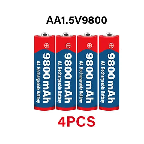 Перезаряжаемая аккумуляторная батарея AA 9800 мАч/8800 мАч 1,5 в