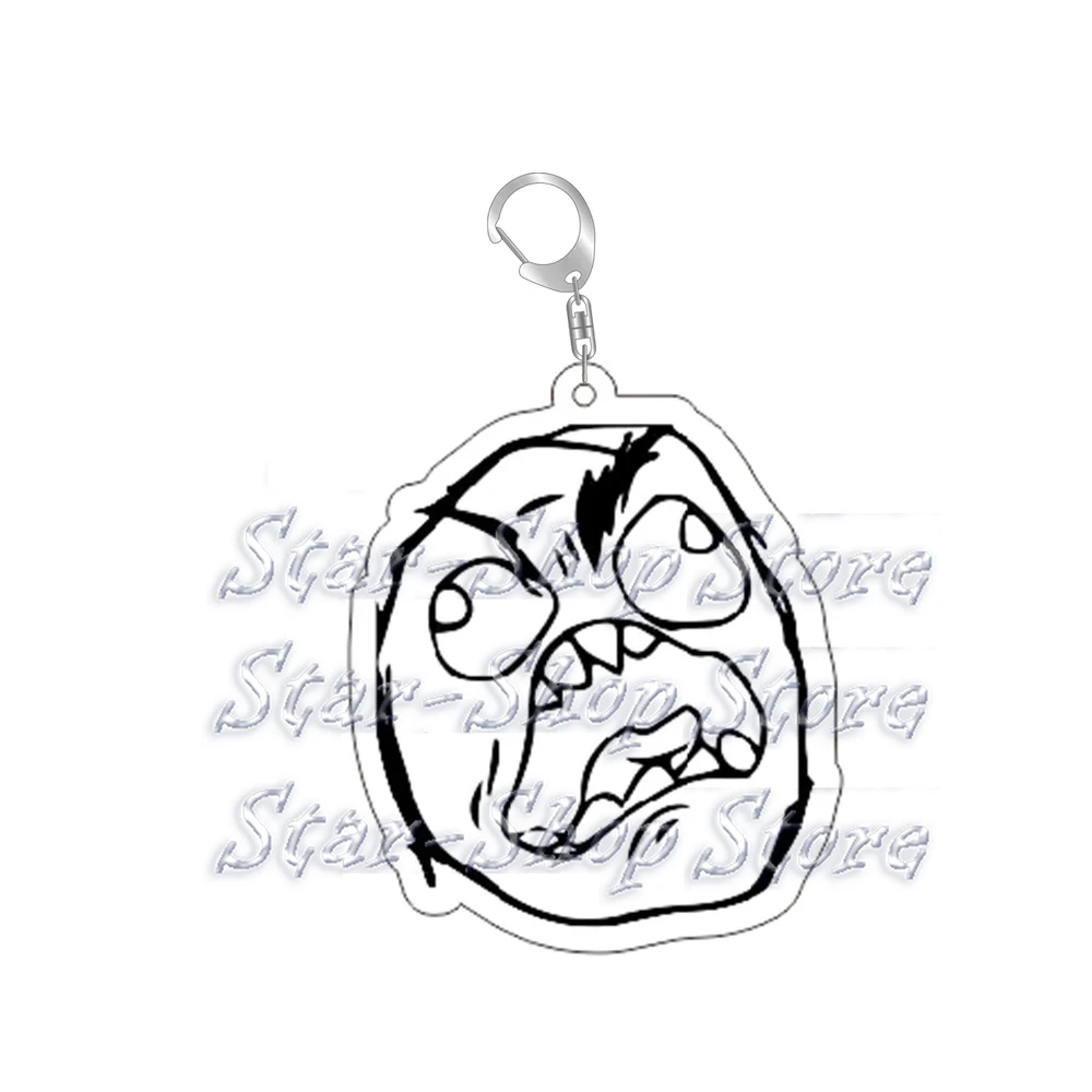 Забавный брелок с лицом тролля для аксессуаров сумка No Me Gusta Rage Face Forever Alone кулон
