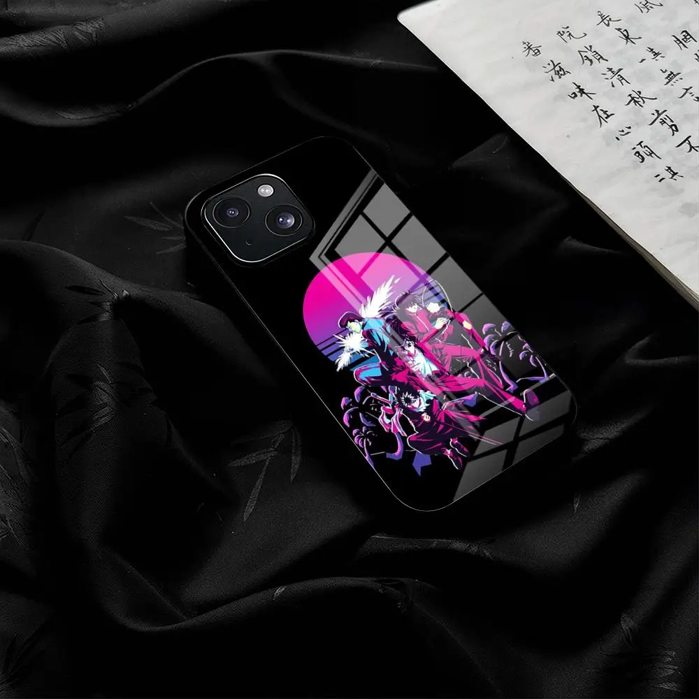 Фото Чехол для телефона YuYu Hakusho для iPhone 17 Air 16 E 15 Plus Pro Max, стеклянная рамка-накладка, жесткий корпус №5