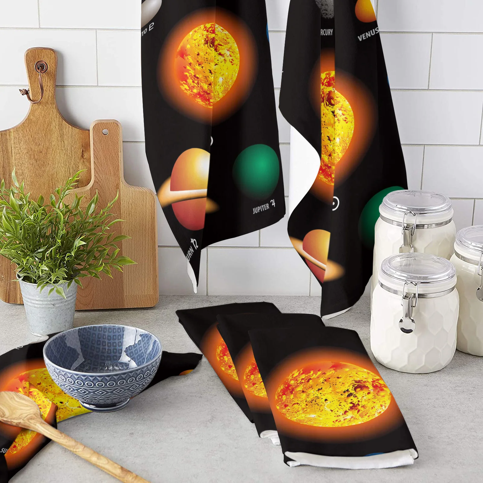 

Планетарная система, кухонное полотенце из микрофибры, посуда, столовая посуда, кухонная утварь