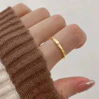 2022 women rings korean fashion gothic plated 18k gold lava single diamond zircon simple bracelet gold jewelry engagement ring