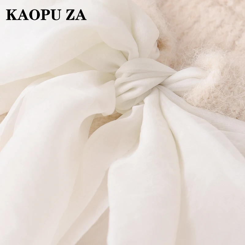 KAOPU ZA 2024 осенняя новая женская куртка-свитер в консервативном стиле с круглым
