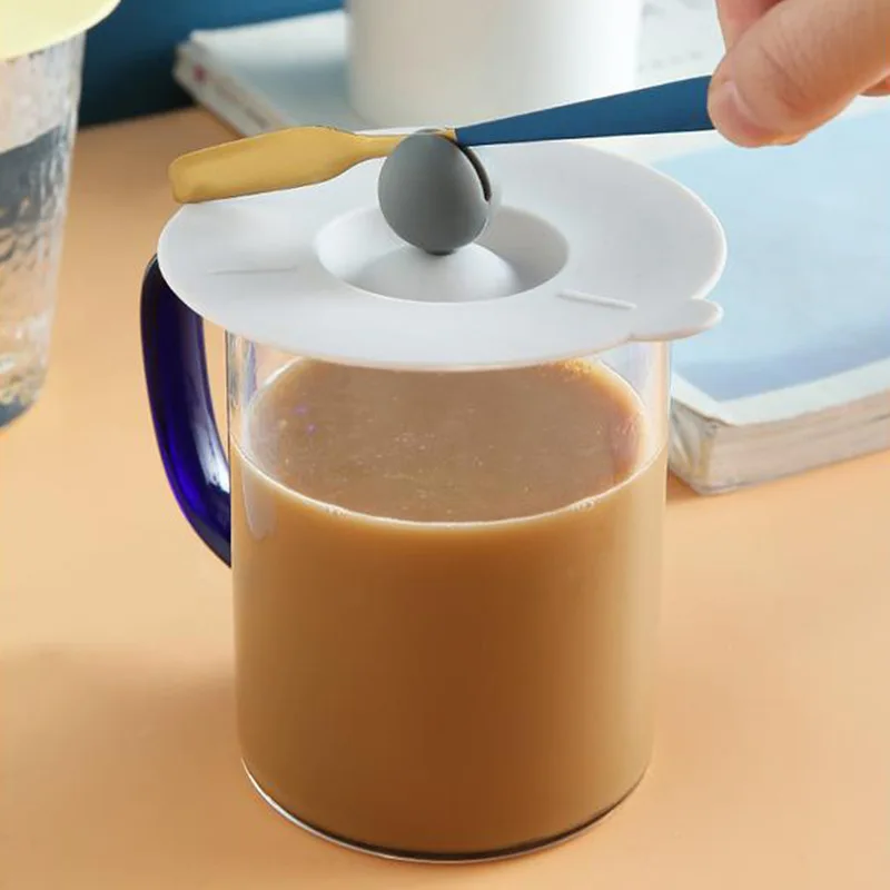 

Mug Cup Cover Tea Coffee Sealed Lids Round Anti-dust Mugs Lid Food Grade Leakproof Silicone Cup Lid Cup Accessories Universal