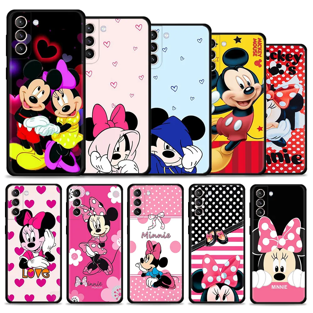 

Phone Case For Samsung Galaxy S21 S20 FE S22 Ultra S10 S9 S8 Plus S10e for Samsung Note 20Ultra 10Plus Capa Cartoon Minnie Mouse