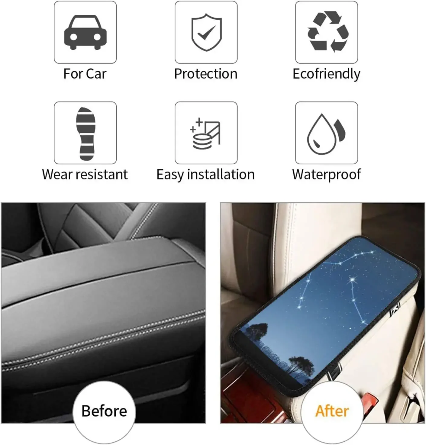 Накладка на подлокотник центральной консоли автомобиля мягкая удобная накладка