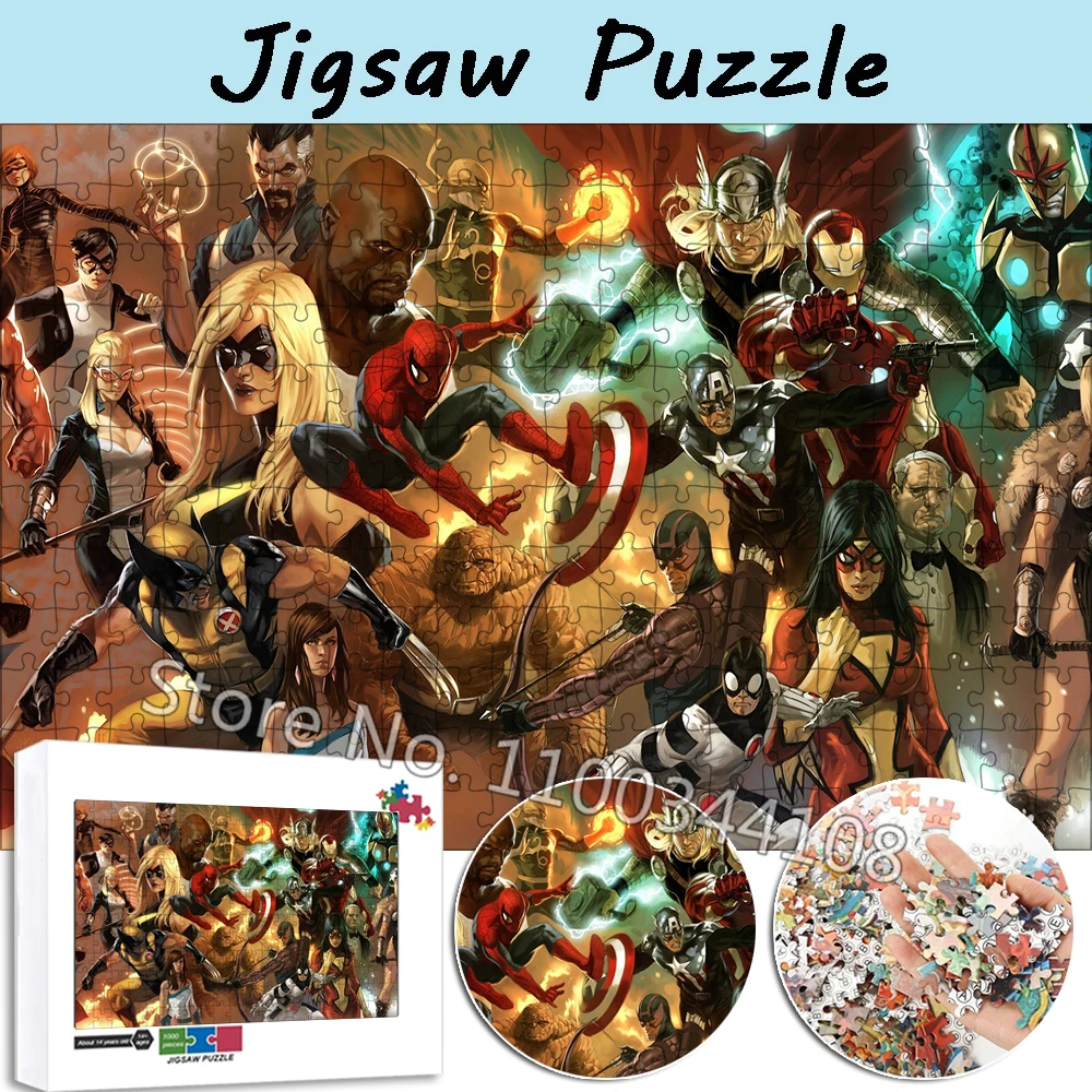 

Пазл «мстители» из мультфильма «Marvel», 300/500/1000 шт.