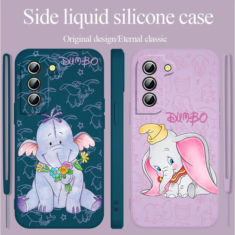 

Disney Dumbo Cool For Samsung Galaxy S23 S22 S21 S20 FE Ultra Plus S10 Lite 5G Liquid Rope Phone Case
