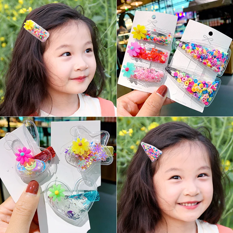 

No Slip Metal Snap Hair Clips for Girls Barrettes for Kids Teens Women Cute Candy Color Cartoon Design Hair Pins Accessories