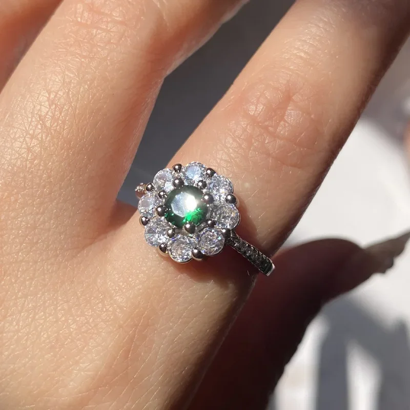 Высококачественное роскошное кольцо MDLFES с муассаном и бриллиантом имитация