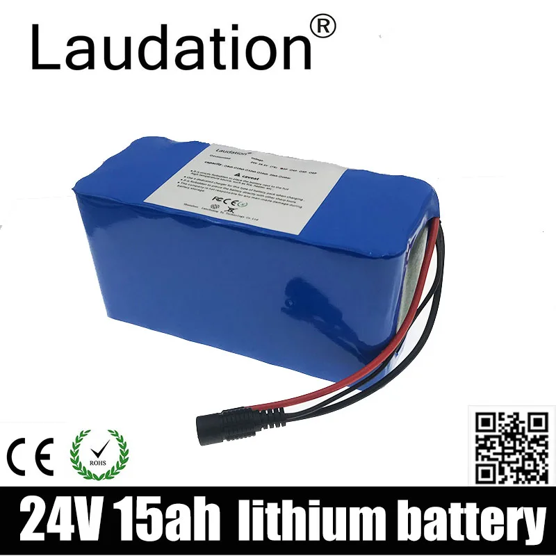 

Lauation 24V 15ah литиевая батарея электрического велосипеда 21700 Pack 7S 3P для двигателя 250W 350W 400W 500W 600W 25A BMS